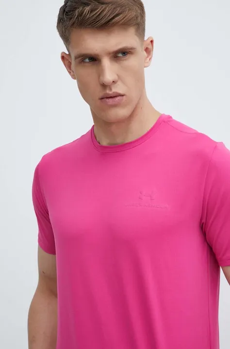 Majica kratkih rukava za trening Under Armour Rush Energy boja: ružičasta, bez uzorka