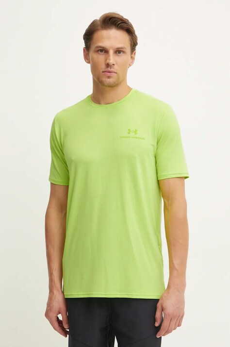 Under Armour tricou de antrenament Rush Energy culoarea verde, neted, 1383973