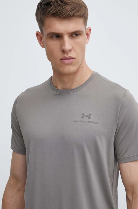 Under Armour t-shirt treningowy Rush Energy kolor szary gładki