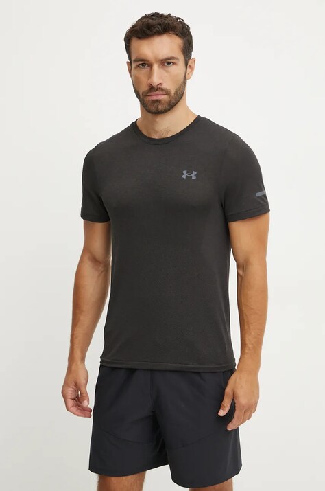 Under Armour tricou de alergare Seamless Stride culoarea verde, modelator, 1375692
