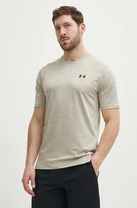 Тренувальна футболка Under Armour Tech Vent колір бежевий меланж