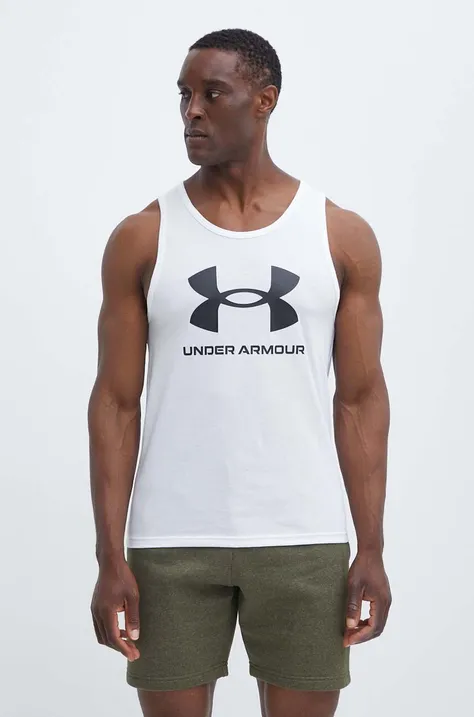 Under Armour t-shirt treningowy Sportstyle kolor biały