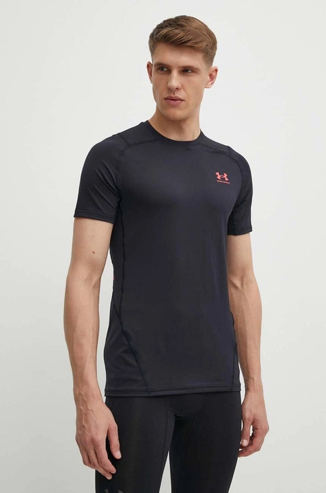 Under Armour t-shirt treningowy HG Armour kolor czarny z nadrukiem