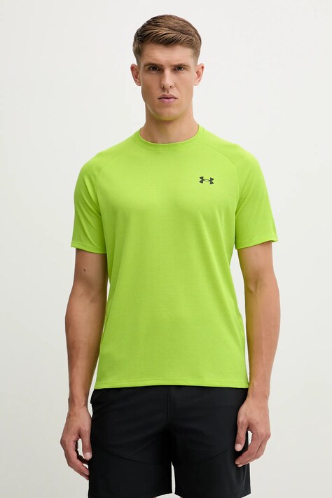 Under Armour tricou de antrenament Tech Textured culoarea verde, melanj, 1382796