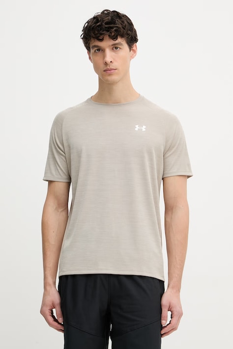 Under Armour T-shirt treningowy męski Tech Textured beżowy 1382796