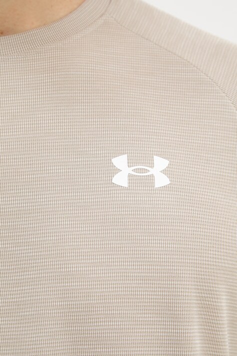 Under Armour футболка для тренувань чоловіча Tech Textured — SS24-TSM281, бежевий — фото 5