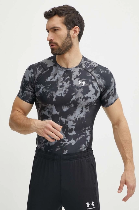 Under Armour edzős póló HG IsoChill fekete, mintás