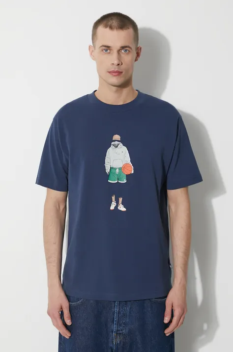 New Balance t-shirt in cotone uomo colore blu MT41578NNY