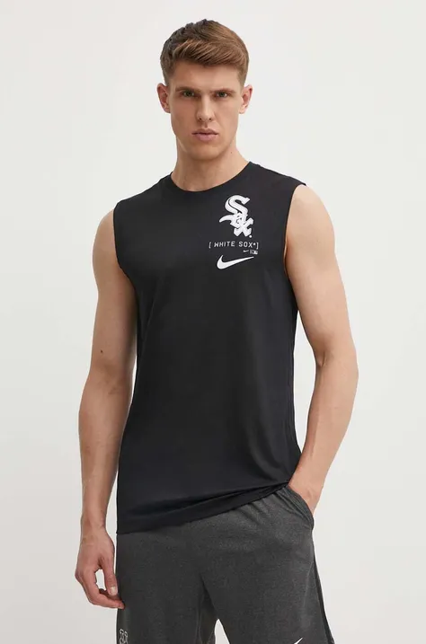 Μπλουζάκι προπόνησης Nike Chicago White Sox χρώμα: μαύρο