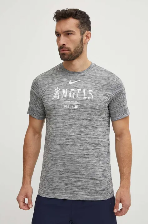 Majica kratkih rukava Nike Los Angeles Angels za muškarce, boja: siva, s tiskom