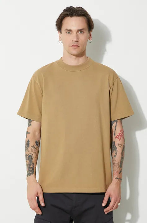 424 tricou din bumbac Alias T-Shirt barbati, culoarea bej, neted, FF4SMH01AP-JE341.706