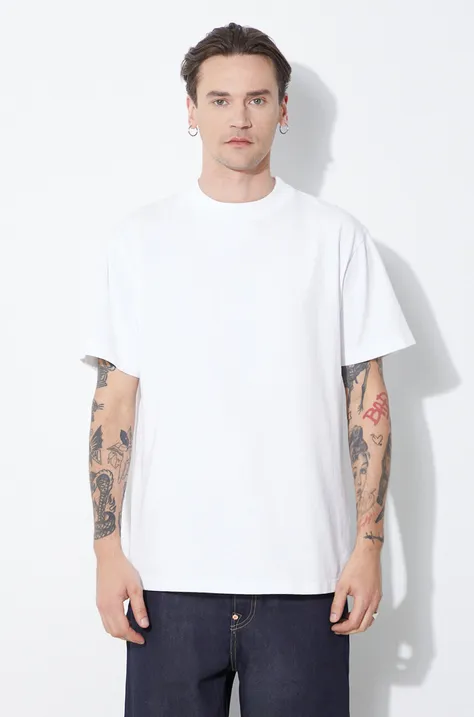 Хлопковая футболка 424 Alias T-Shirt мужская цвет белый однотонная FF4SMH01AP-JE341.064
