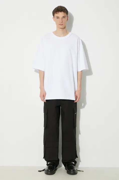 Bavlnené tričko Vans Premium Standards SS T-Shirt LX pánske, biela farba, jednofarebné, VN000GBYWHT1