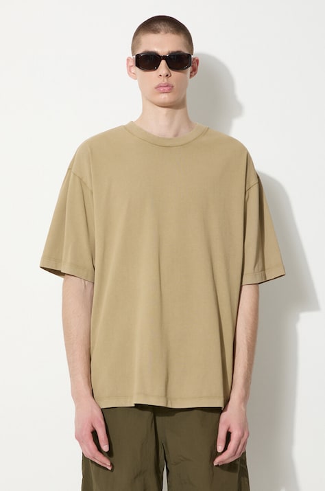 Vans tricou din bumbac Premium Standards Washed SS Tshirt LX barbati, culoarea verde, neted, VN000GVUCUQ1
