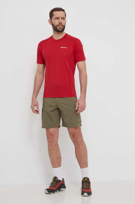 Športna kratka majica Montane Dart Lite rdeča barva, MDITS15