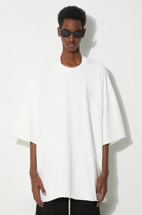 Bavlnené tričko Rick Owens Tommy T-Shirt pánske, biela farba, jednofarebné, DU01D1259.RIG.11