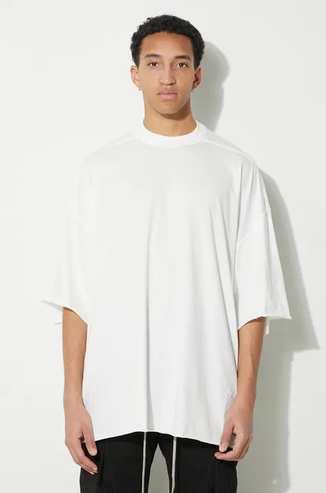 Хлопковая футболка Rick Owens Tommy T-Shirt мужская цвет белый однотонная DU01D1259.RN.11