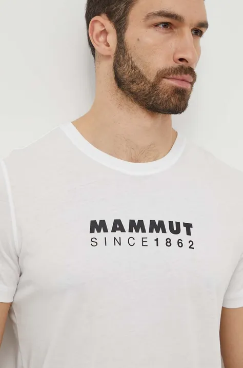 Športové tričko Mammut Mammut Core biela farba, s potlačou