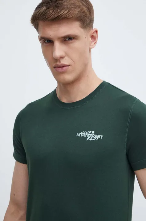 Спортивна футболка Mammut Core колір зелений з принтом