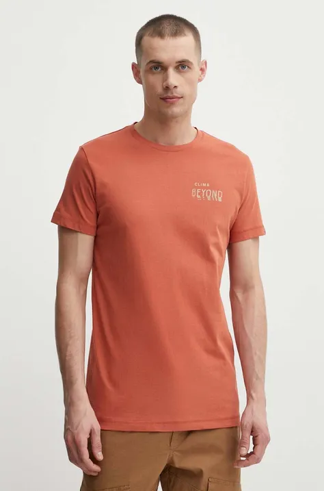 Mammut t-shirt Massone narancssárga, férfi, nyomott mintás