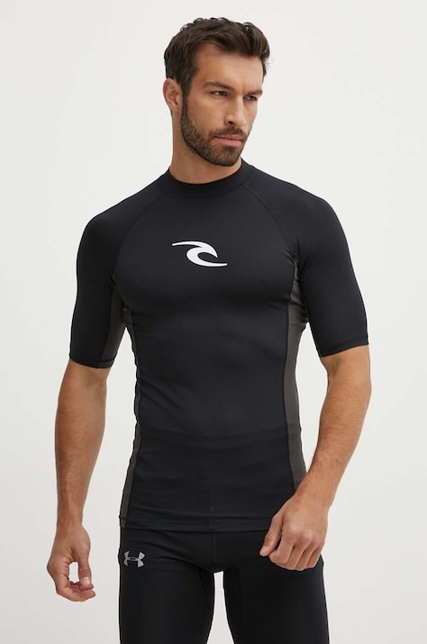 T-shirt κολύμβησης Rip Curl χρώμα: μαύρο