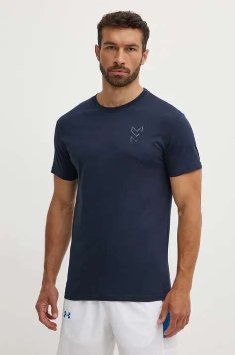 Hummel t-shirt Active sötétkék, férfi, sima, 224499