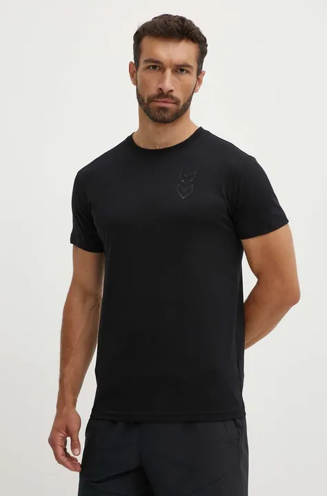 Majica kratkih rukava Hummel Active za muškarce, boja: crna, bez uzorka, 224499