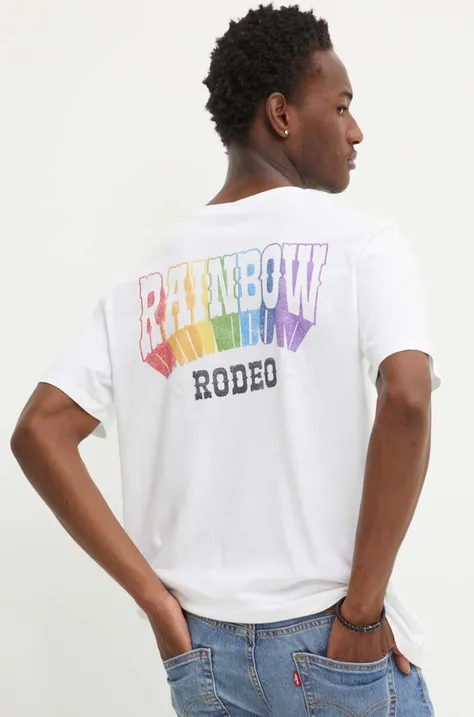 Levi's t-shirt bawełniany Pride męski kolor biały z nadrukiem