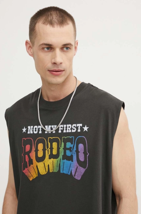 Bavlněné tričko Levi's Pride šedá barva