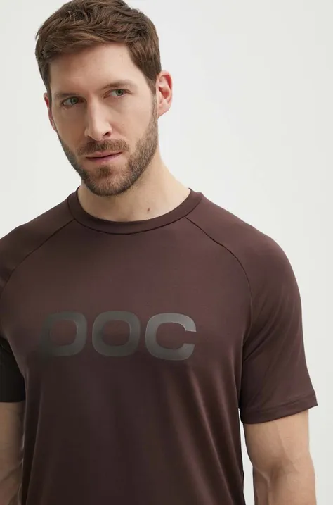 POC t-shirt rowerowy Reform Enduro kolor brązowy z nadrukiem