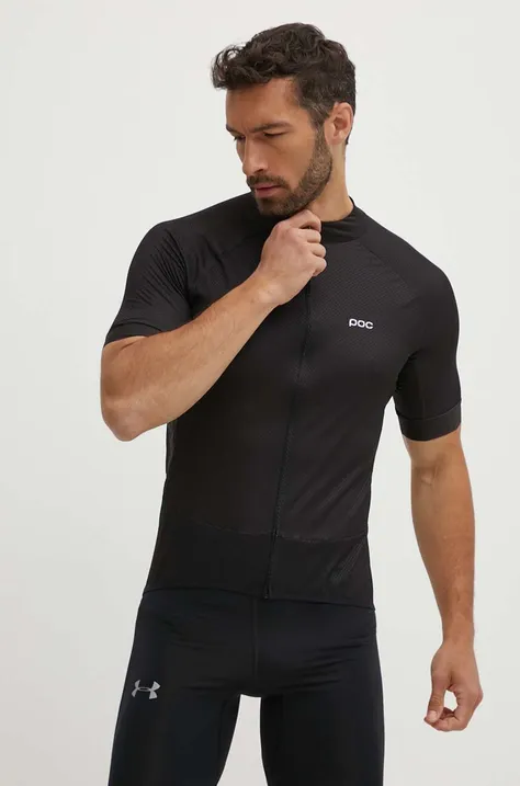 POC tricou de ciclism Essential Road culoarea negru, modelator
