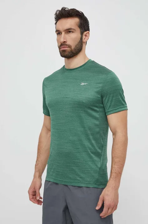 Тренувальна футболка Reebok Athlete колір зелений однотонна 100075604