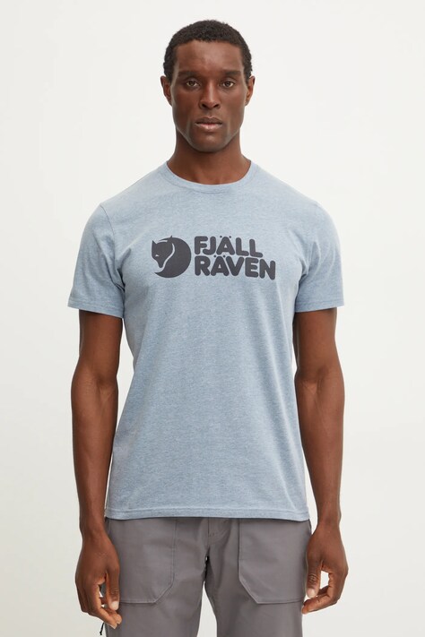 Fjallraven T-shirt Fjällräven Logo T-shirt M męski kolor niebieski z nadrukiem F87310.520.999
