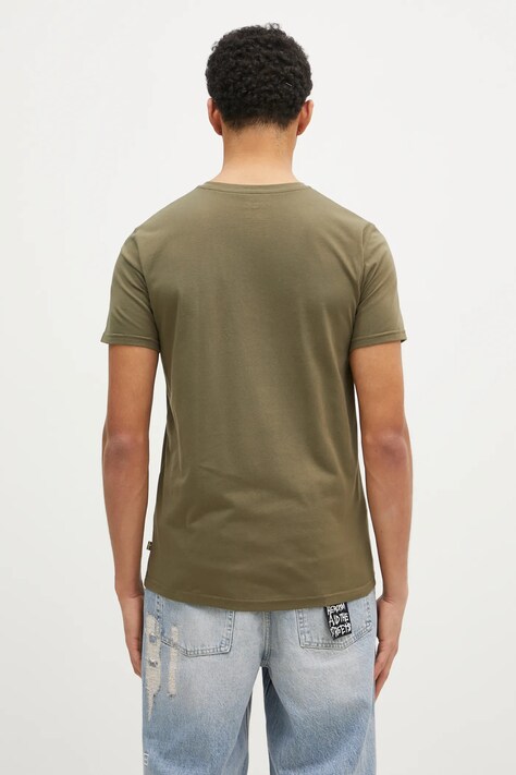 Fjallraven t-shirt Fjällräven Logo T-shirt M męski kolor zielony wzorzysty F87310.625