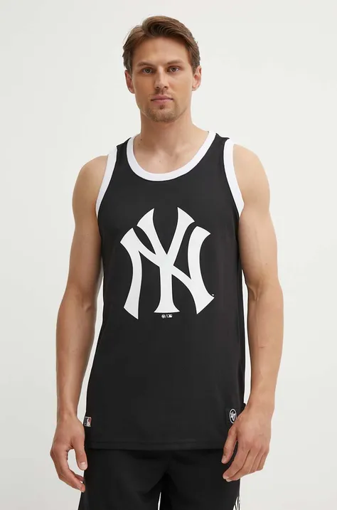 Футболка 47 brand MLB New York Yankees мужская цвет чёрный BB017PMFKXZ609497JK