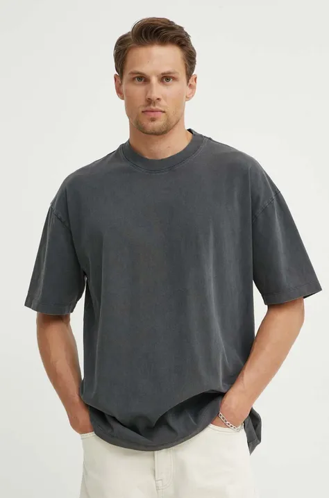 AllSaints t-shirt bawełniany MONTANA SS CREW męski kolor beżowy gładki MD510Z