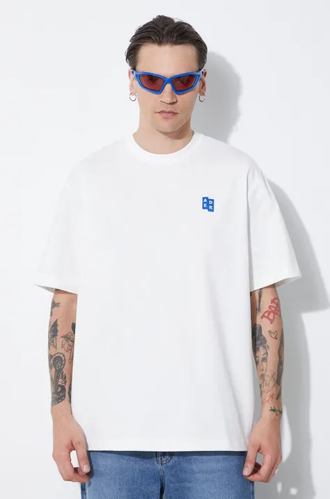 Ader Error tricou TRS Tag barbati, culoarea alb, cu imprimeu, BMSGFYTS0101