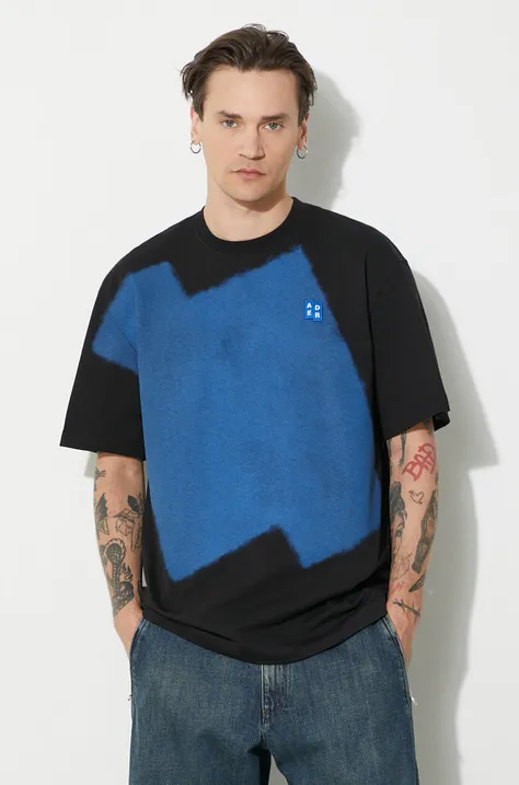 Ader Error t-shirt TRS Tag męski kolor niebieski z nadrukiem BMSGFYTS0103