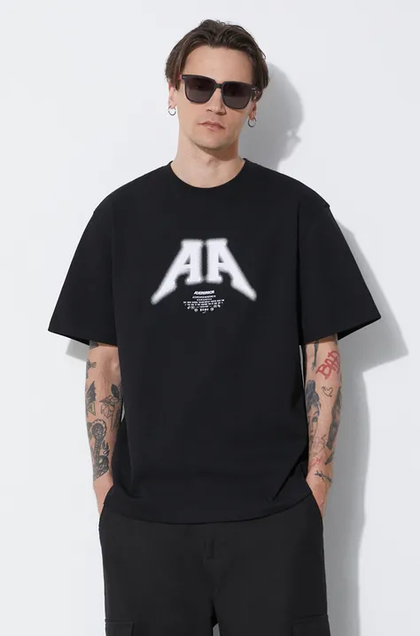 Tričko Ader Error Nolc Logo pánske, čierna farba, s potlačou, BN01SSTS0105