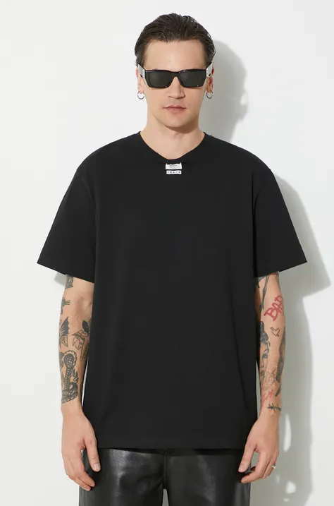 Tričko Ader Error Langle pánske, čierna farba, jednofarebné, BN01SSTS0108