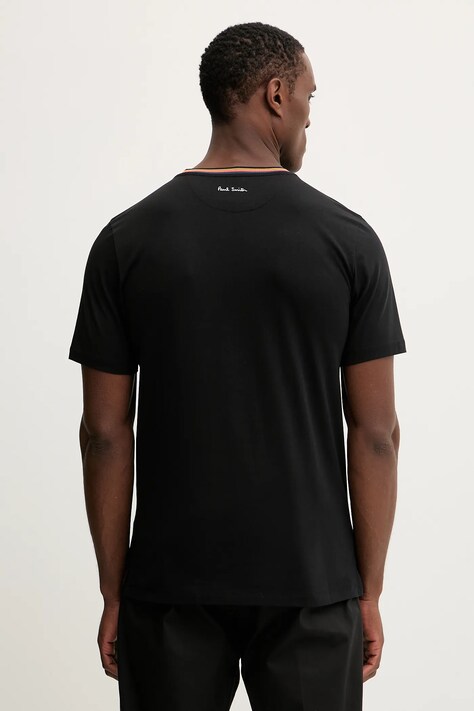 Бавовняна футболка Paul Smith — SS24-TSM2LD, чорний — фото 3