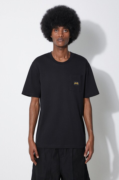 Pamučna majica Stan Ray Patch Pocket T-Shirt za muškarce, boja: crna, bez uzorka, SS2400367