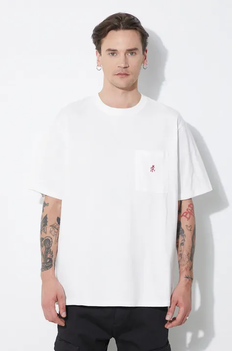 Gramicci cotton t-shirt One Point men’s white color G304.OGJ