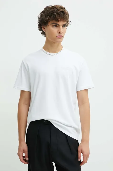 Hollister Co. t-shirt męski kolor biały z nadrukiem