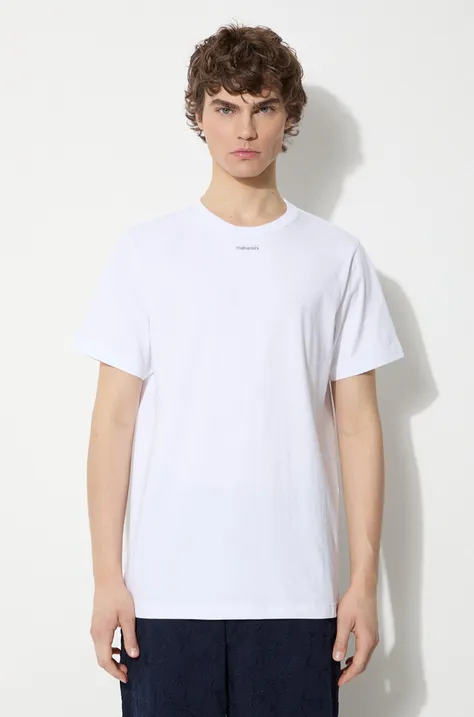 Maharishi cotton t-shirt Micro Maharishi men’s white color smooth 1307.WHITE