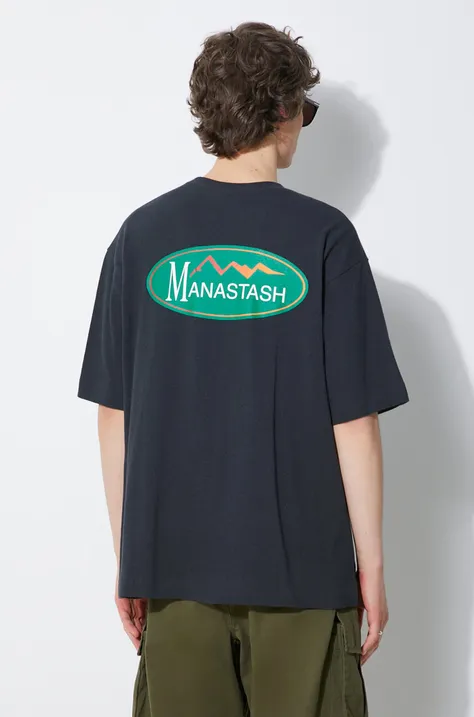 Manastash t-shirt Hemp Original Logo men’s black color with a print 7924134002