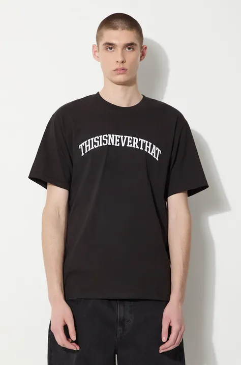 Тениска thisisneverthat Arch-Logo Tee в черно с принт TN240TTSST04