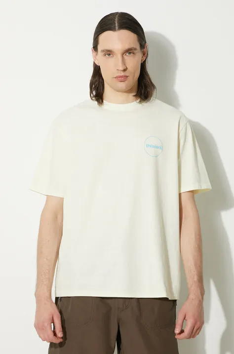 Bavlnené tričko thisisneverthat C-Logo Tee pánske, béžová farba, s potlačou, TN241TTSST29