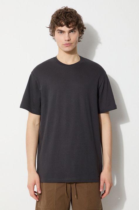 Filson t-shirt in cotone Ranger Solid uomo colore nero FMTEE0001