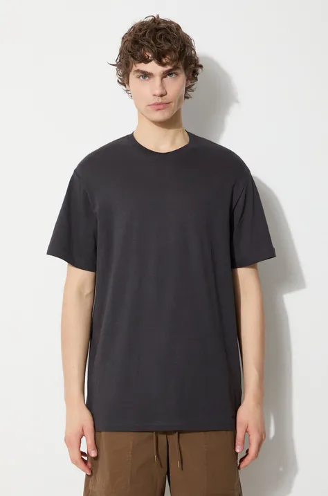 Bavlnené tričko Filson Ranger Solid pánske, čierna farba, jednofarebné, FMTEE0001